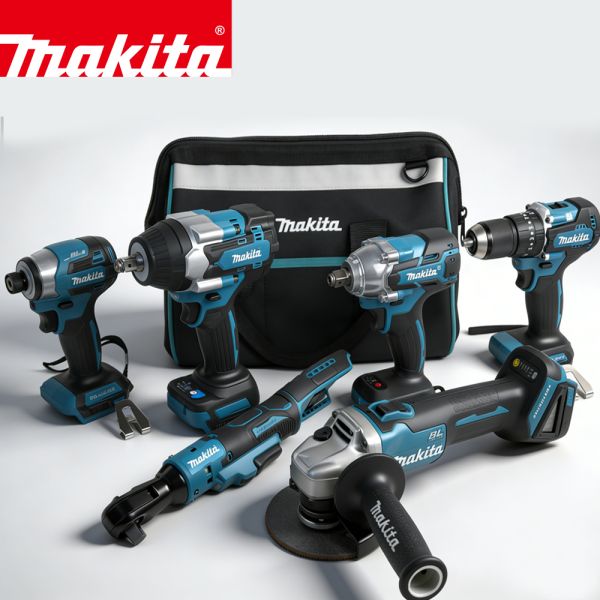 6in1 Makita Cordless Tool Kit Lithium Makita Battery Set OEM ODM
