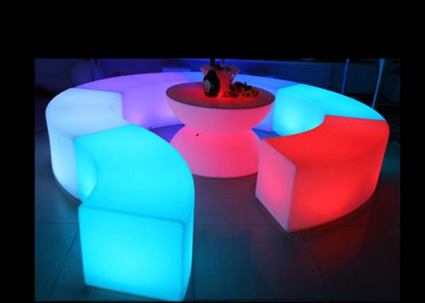 Commercial Led Table And Chairs Light Up Patio Furniture IP54 2-4 Mm Thickness