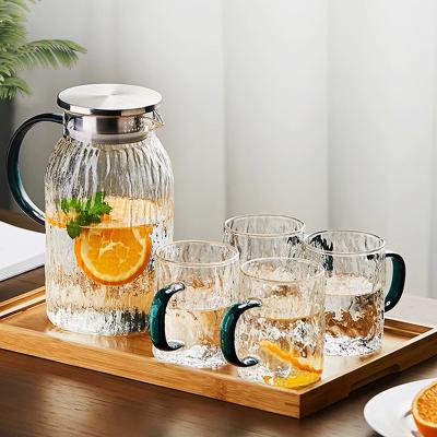 Handcrafted Glassware Teapot Set With Personalized Logo And Color For Gift Table