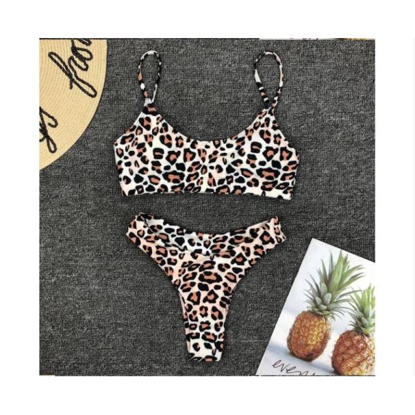 Womail Alluring Biquini Leopard Printed Bikini Push-Up Padded Swimwear Women's
