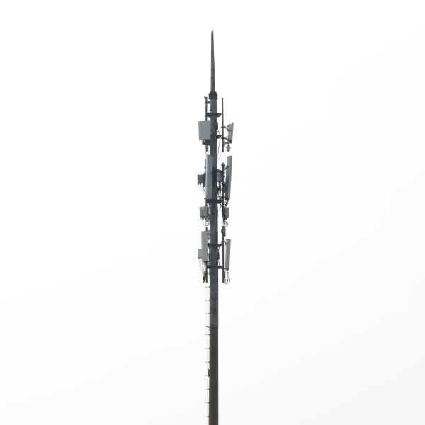Polygonal Galvanized Telecom Monopole Hot Dipped Cellular Tower Without Working Platform