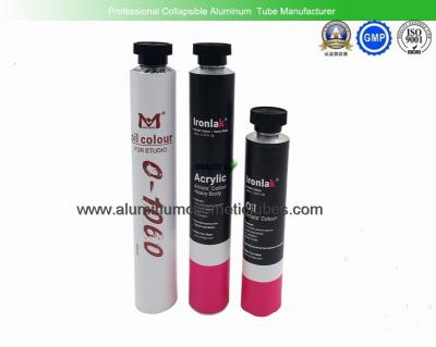 Diameter 32mm  Empty Metal Paint Tubes , 100ml Cream Packaging Empty Aluminum Tubes