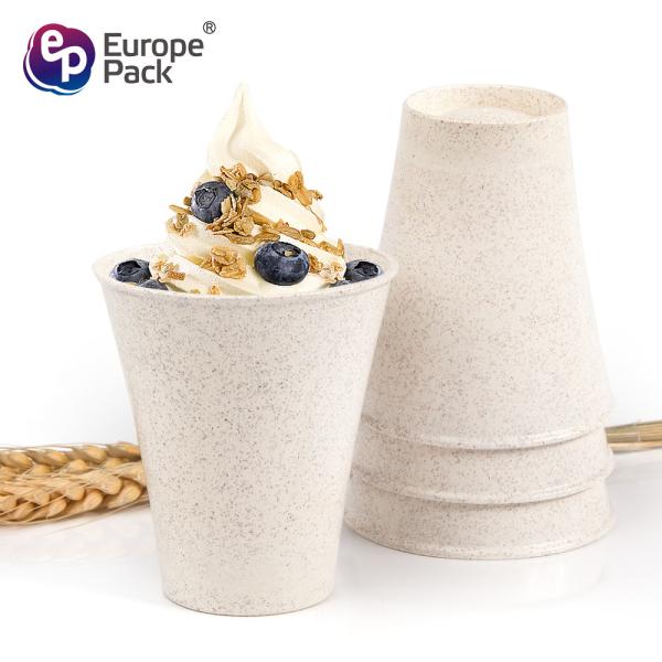 Wholesale microwave oven available plastic raw material 150ml glitter plastic cups