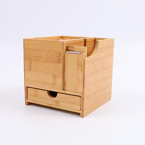 100% Natural Bamboo Wood Office Desk Storage with 1 Drawer Modern Style and Affordable