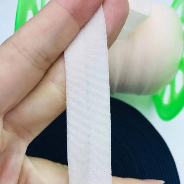 10mm 15mm 20mm 25mm 30mm 40mm 50mm wholesale black and white fold over elastic ribbon binding bias tape