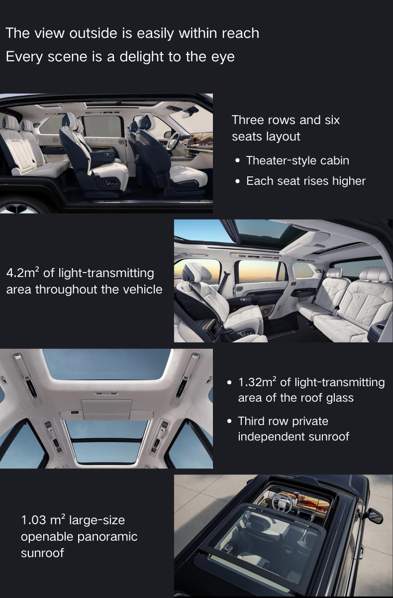 Luxurious Zeekr 9X Hybrid SUV Max Edition Automatic Gearbox Left-Hand Steering Euro VI Emission Standard New Condition >700km