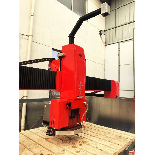 ZEUS Custom Color 5 Axis Stone CNC Cutting Machine 220V/380V High Rigidity Design Long Service Life 3200mm Max Cutting Length