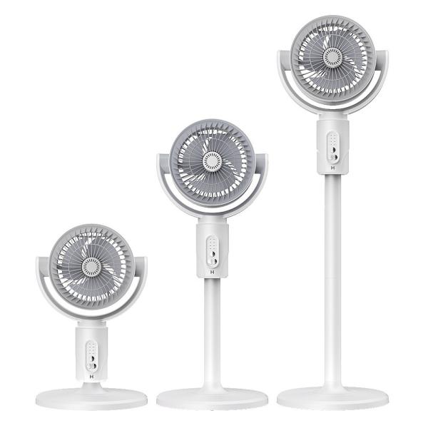 Adjustable Height 4000mA Portable USB Rechargeable Standing Fan With Timing Led Lamp Light