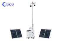 Solar CCTV Trailer Construction Site Mobile Video Surveillance Trailer Metal Material