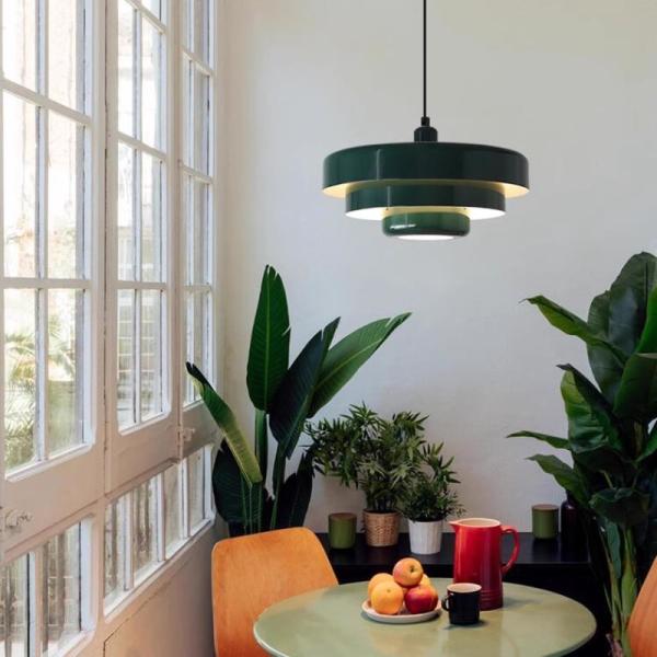 Nordic LED Pendant Light 3 Layers Dark Green Circle Hanging Lamps(WH-AP-584)