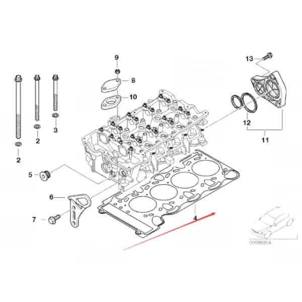 11120143667 Engine Cylinder Head Gasket Kit For Bmw N45 N40 E46 318 E90 316