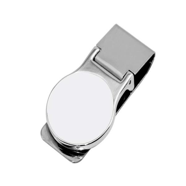 Personalized Office Decor Stainless Steel Sublimation Blank Money Clips For Father Gifts Business Use