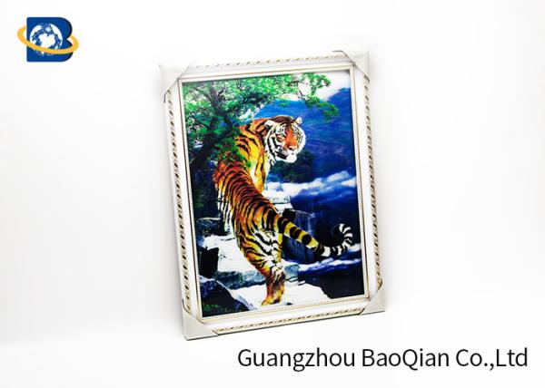 Espessura home da imagem 0.6MM da aleta da impressão da parede do tigre das fotos dos animais da imagem 3D da decoração