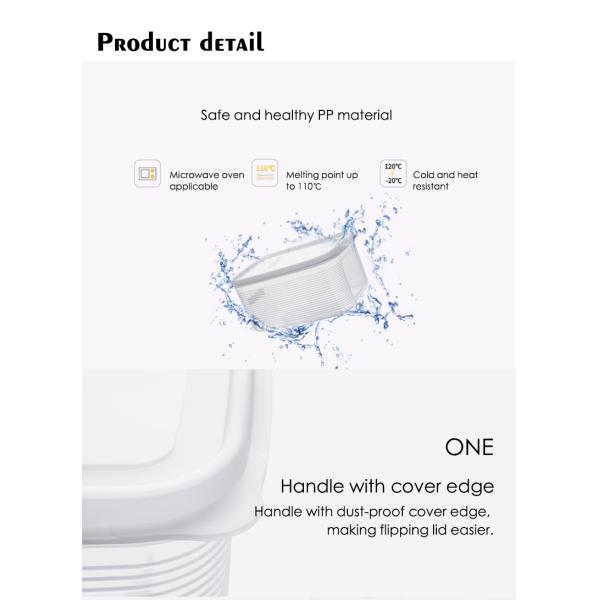 15.5L 9.6L 5.2L Fridge Freezer Storage Boxes Plastic Kitchen Organizer