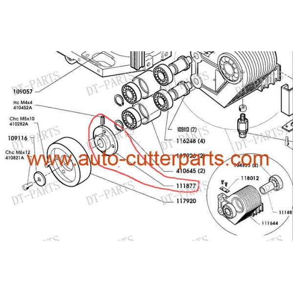 111877 Cutter Parts Vibration Motor Flange Head Vector 5000