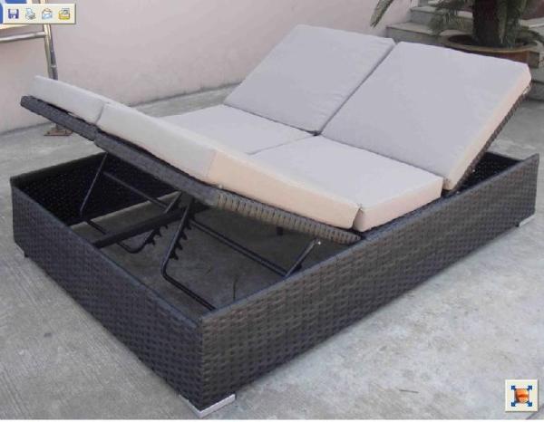 outdoor rattan backyard sunbed-16089