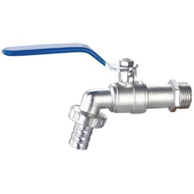 Bibcock Ball Valve With Brass / Zinc Body & PVC Filter Rubber Gasket Bibcock For Water
