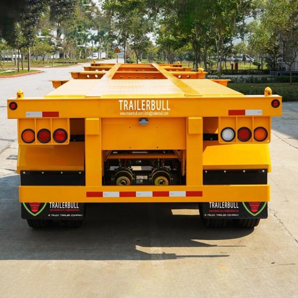                    40FT ISO Straight Skeleton Truck Trailers with 3 Axles for Heavy Duty Container Transit             