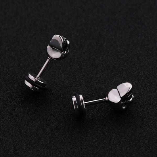 Fashion punk style Halloween skull head stud earrings stainless steel plating men's jewelry earrings