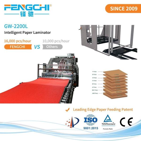 Automatic 5 Ply Flute Laminating Machine for Cardboard Corrugated Paper Mechanical Drive