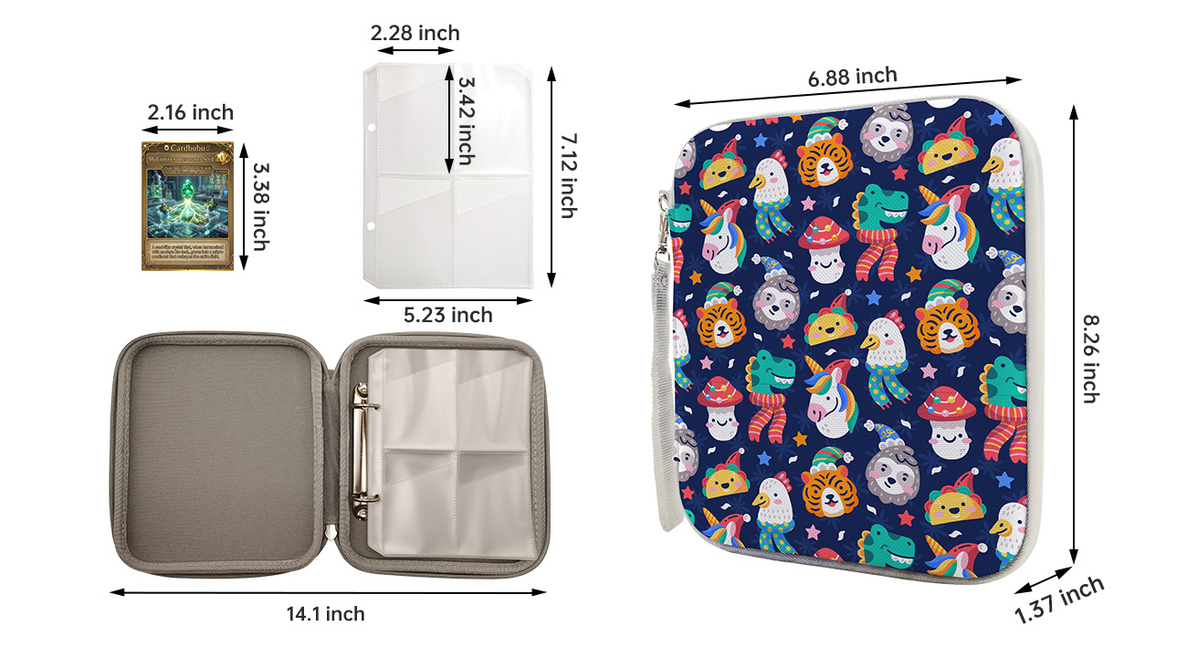 Oxford Cloth YuGiOh Card Binder EVA 80 Cards Pokemon Book Holder