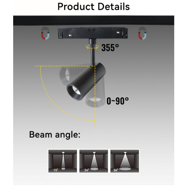 24VDC Centralized Magnetic Track Light 10W 2700-6500K Low Voltage Track Light Magnetic