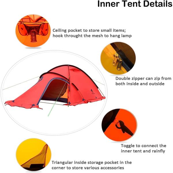 Ultralight Camping Tent, Ultralight Single Person Bivy Tent for Camp Waterproof 1 Man Tent Camping Hiking Backpack