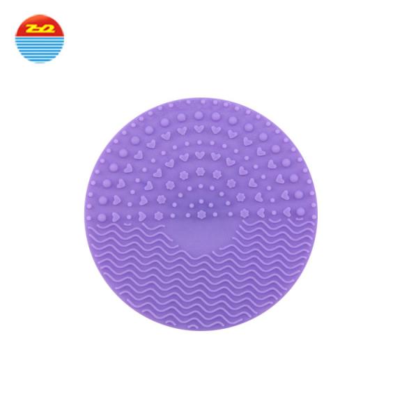 Custom Wholesale Silicon Makeup Brush Cleaning Mat Cleaner Pad Cosmetic Portable Washing Tool Scrubber