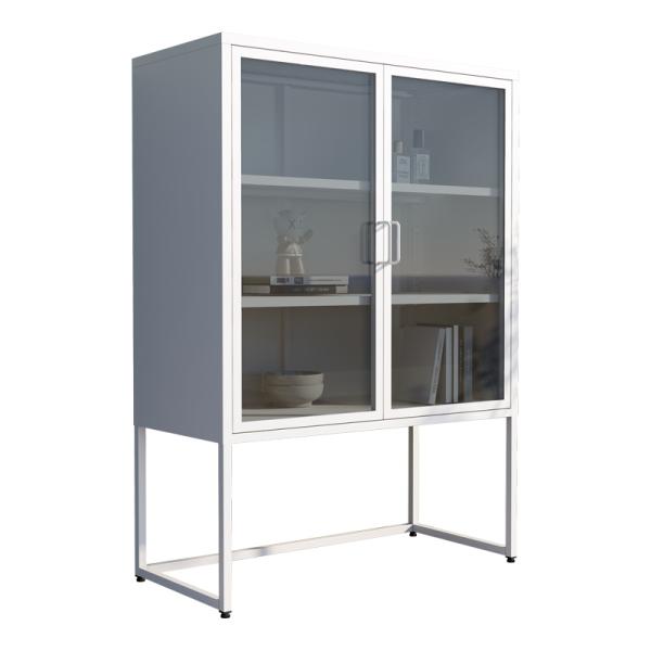 Modern Furniture 2 Door Metal Wardrobe Cabinet Multi Functional