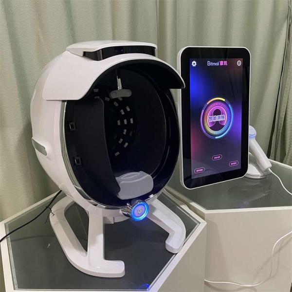 Beauty Salon Full Face Skin Test Machine With UV / RGB / PL Light Multilanguage Support