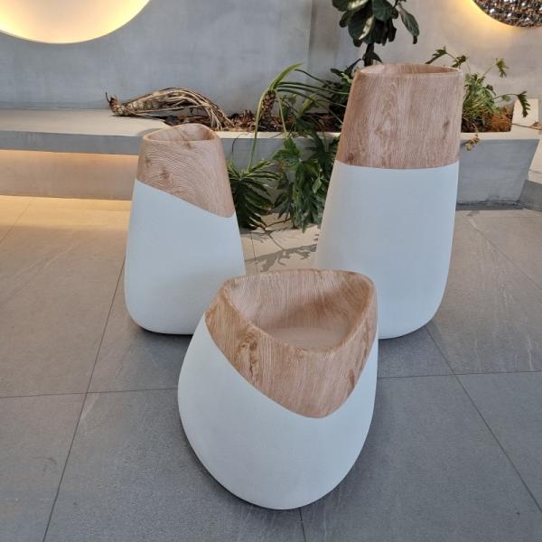 Fibra de vidro Large Resin GRP Planter Box para jardim interior e exterior decoração