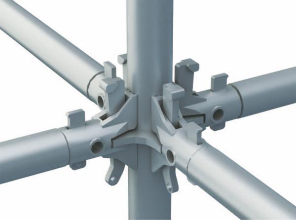 Flexible & firm Ring Lock Scaffolding with adjustable screw  jack head