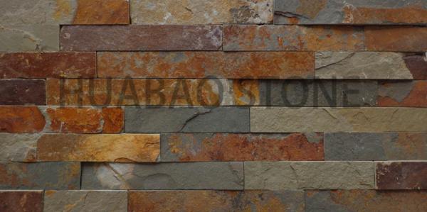 Garden House Manufactured Stone Panels , Cultured Stone Sheets Natural Finish