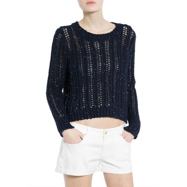 Crochet,pullover Hollow Out Golden Thread women sweater Knitted Loose Sweaters warm pullovers