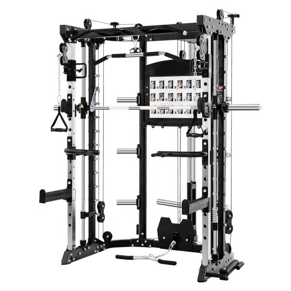 1730*2010*2230mm Gym Equipment Commercial Multi Trainer Squatting Rack Smith Machine Power Rack