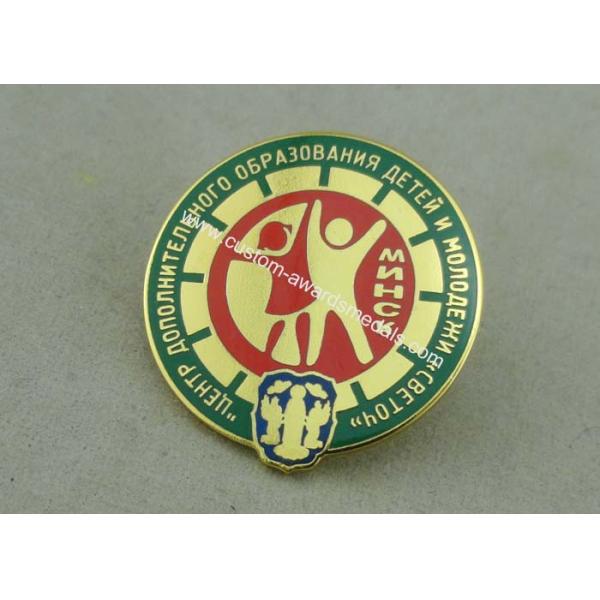 3D Imitation Hard Enamel Pin Die Stamped Metal Pin Badges For Military