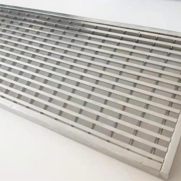 Welding Flat 5mm Drain Cover Ss Floor Grating Pressure Locked