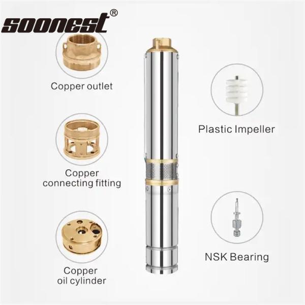 2 Horsepower Solar Borehole Pump 3 Hp Submersible Solar Water Pump Solar Pumping Machine For Irrigation