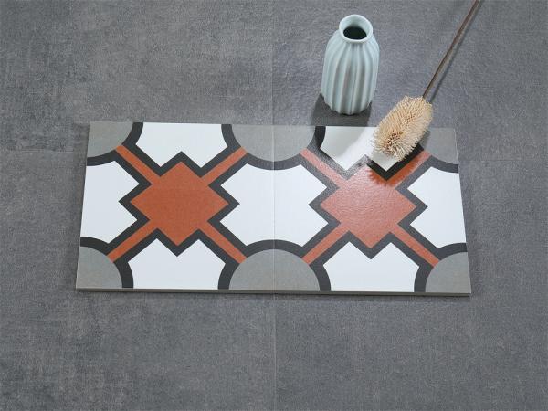 20x20cm Red Gray Ceramic Rustic Tile for Indoor Floor