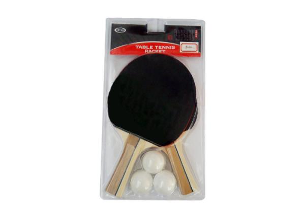 5 Ply Poplar wood Color Handle Table Tennis Bats Sets with Sponge Pimple In / Out Rubber