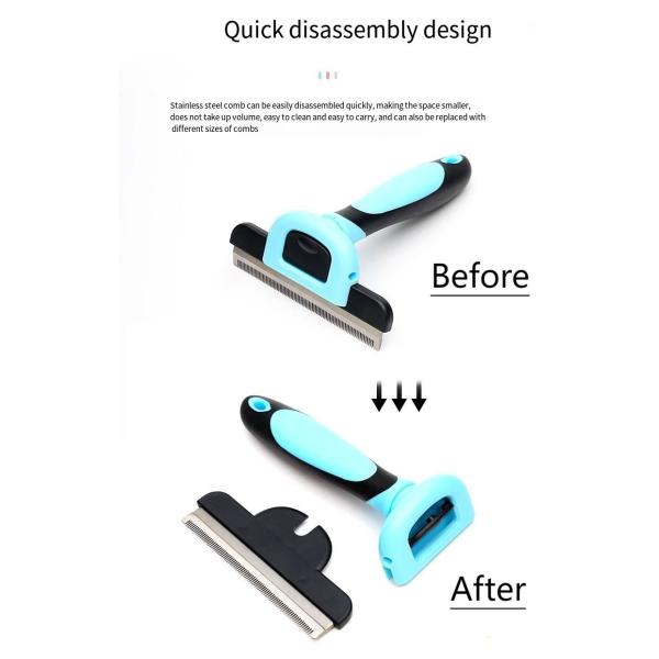 Домашние животные Плавучая расческа для волос Собака Нержавеющая сталь Прекрасная зубная щетка Кошка Разъемный портативный ухоженный расческа