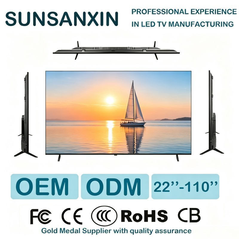 32 65 Inch Frameless Smart Television Android 15 WiFi Bluetooth 4K HDR