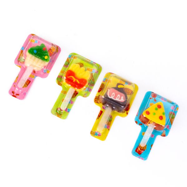 Candy Wholesale 3D Cartoon Shaped Fruit Flavor Soft Lollipop With Vitamin C Gummy Candy