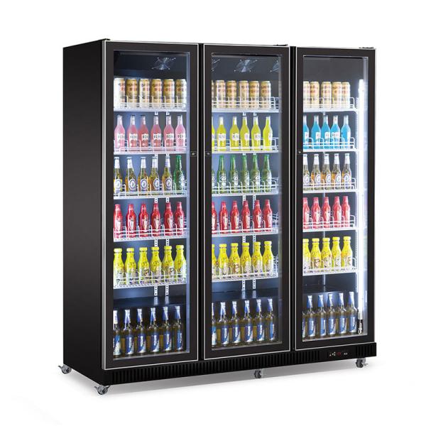 Commercial Full Glass Door Display Fridge Refrigerated Showcase Upright Beer Beverage Cooler