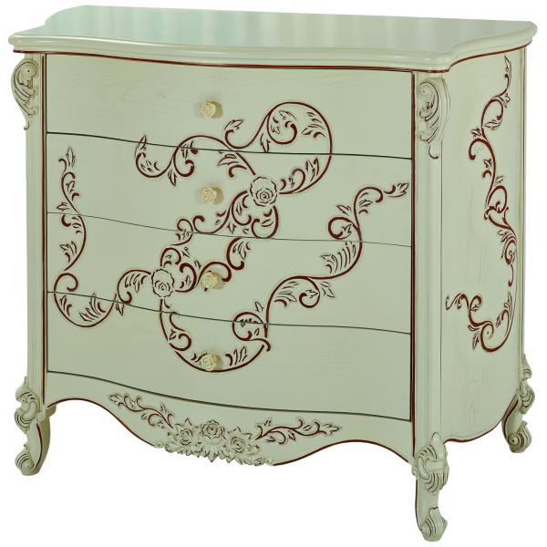 French style luxury hand carved wood antique chest - home furniture , wooden drawer chest