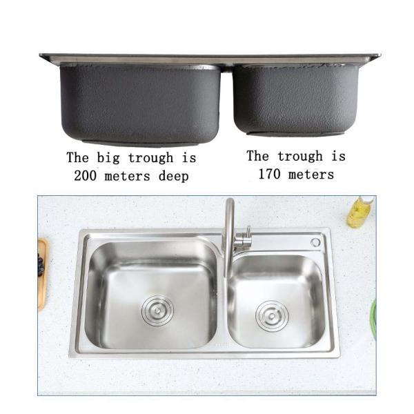 Lavadero de cocina Cuenca de platos engrosada Cuenca de platos de acero inoxidable 304 Cuenca de platos multifunción Cuenca única grande