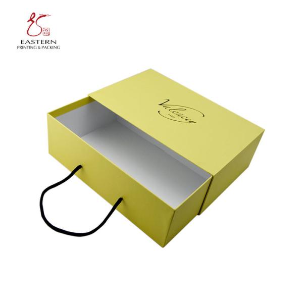 Bright Color 150mm Width Rigid Cardboard Gift Boxes With Drawer