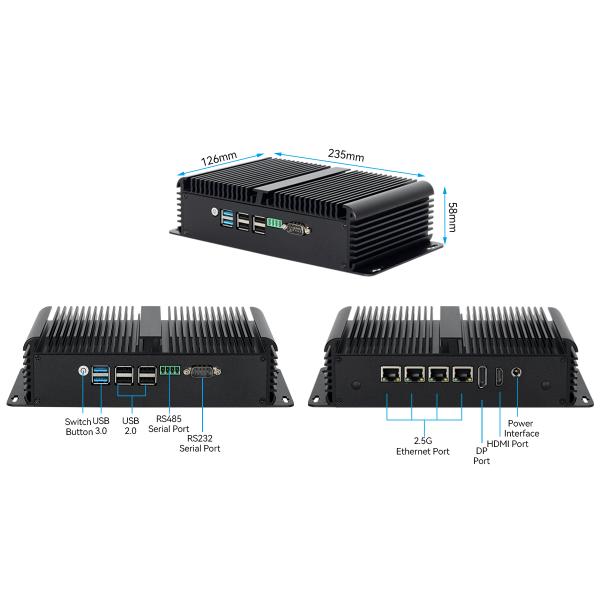 Intel I5 1145G7 Processor With Six LAN One COM and 1 HDMI Industrial Mini PC