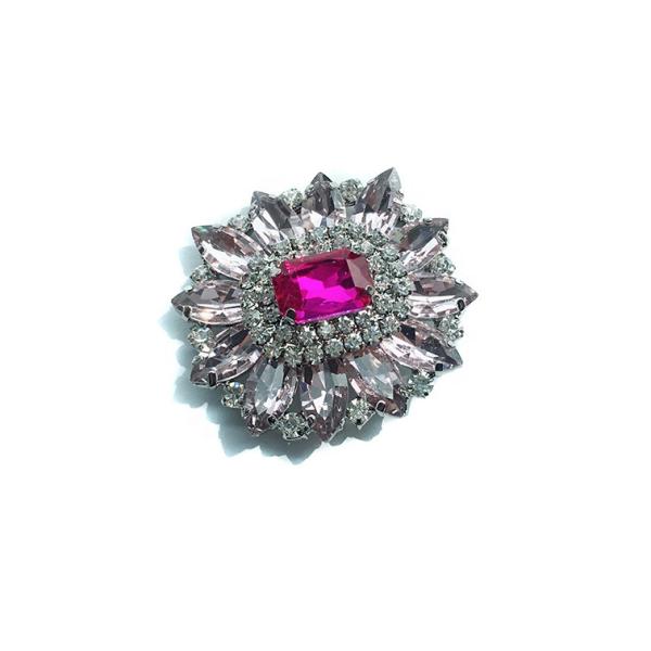 Custom Classic Europe Crystal Shoe Buckles 4.4cm*4.2cm Fashion Style