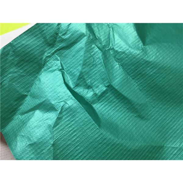 Dupont Paper Coated PU Synthetic Leather Neon Yellow Color Normal Tearing Strength